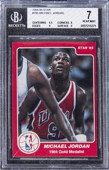 1984-85 Star #195 Michael Jordan Rookie Card – BGS NM 7